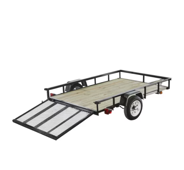 Carry-On Trailer 5-ft x 8-ft Treated Lumber Utility Trailer with Ramp Gate - Image 3