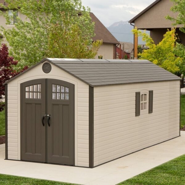 D Plastic Storage Shed 8 ft. W x 20 ft - Image 4
