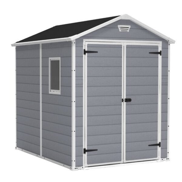 Manor 6 x 8 FT Vertical Storage Shed Made Of Extremely Durable Resin with Ventilation