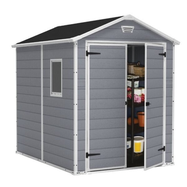Manor 6 x 8 FT Vertical Storage Shed Made Of Extremely Durable Resin with Ventilation - Image 3