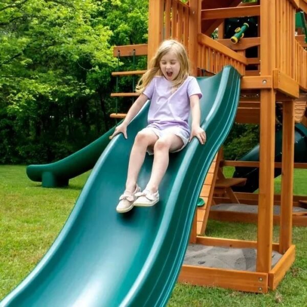 Treasure Trove II Swing Set /Tongue and Groove Wood Roof - Image 5