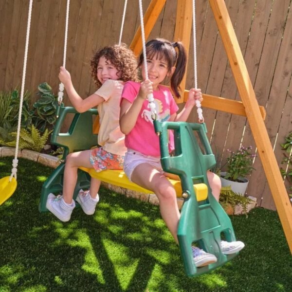 Kids Kidkraft Bear Cave Lodge Swing Set / Playset - Image 8