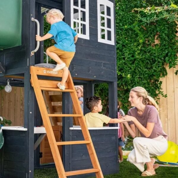 Backyard Discovery Skyfort III Cedar Swing Set w/ Tube Slide – DIY - Image 4