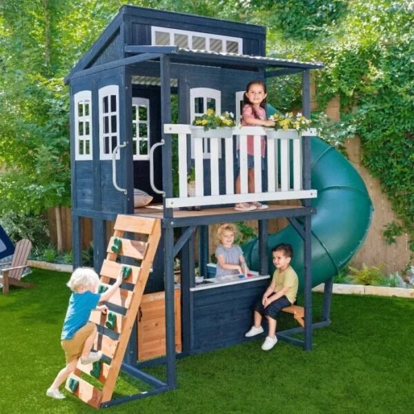Backyard Discovery Skyfort III Cedar Swing Set w/ Tube Slide – DIY - Image 2